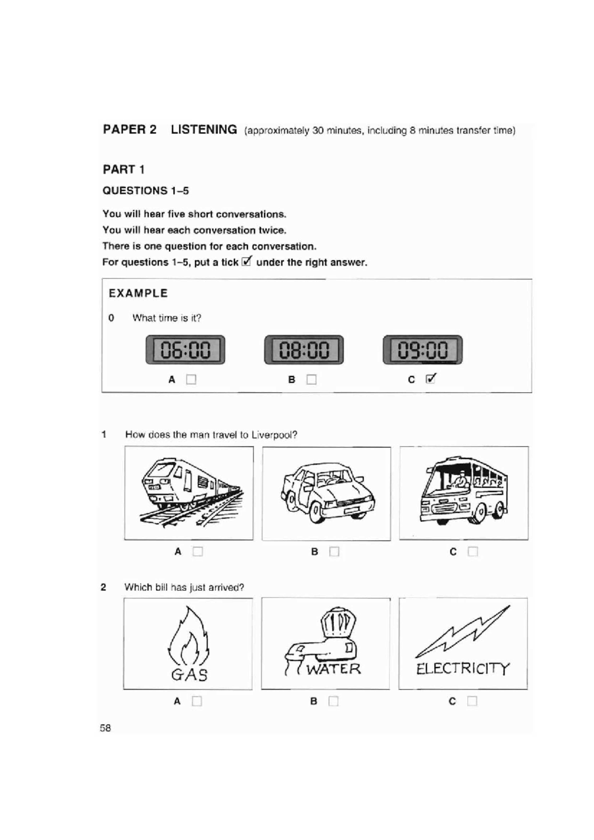 KET - CUP 1 Listening & Speaking Practice Questions (Parts 1-9) - Studocu
