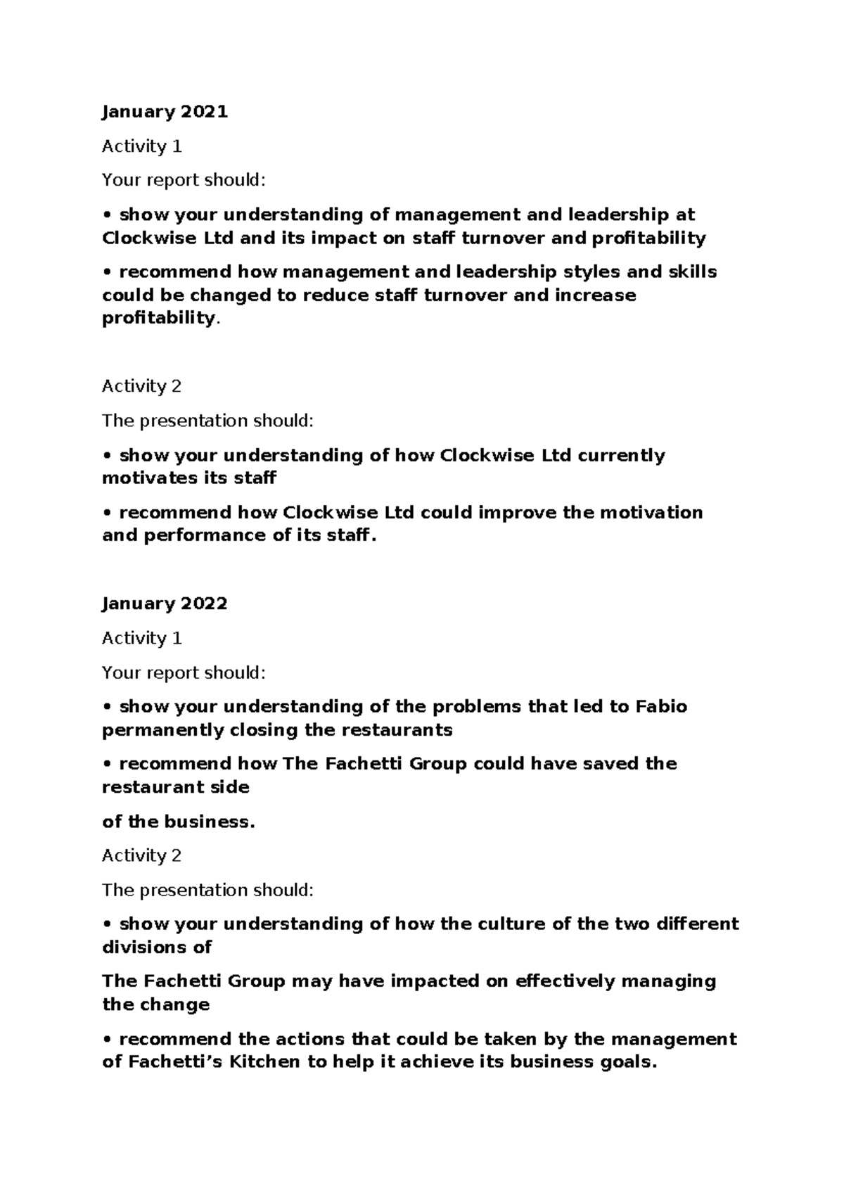 Unit 6: Management & Leadership Strategies for Staff Retention and ...