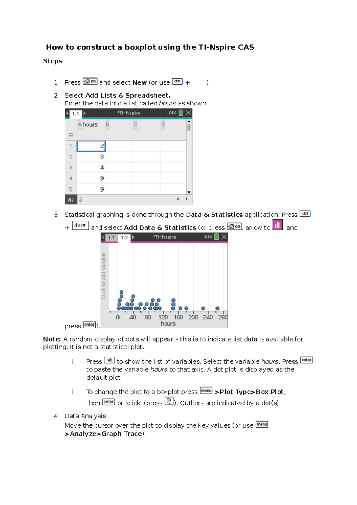 How to Create Boxplots & Analyze Data with TI CAS - Studocu