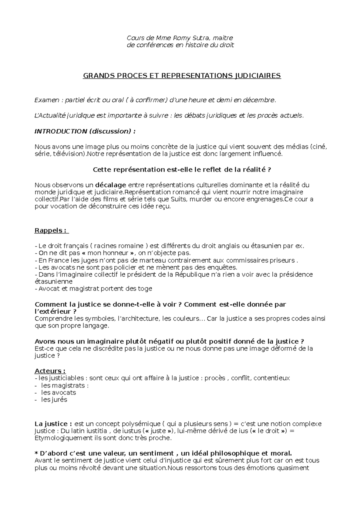 Grands Proces ET Representations Judiciares - GRANDS PROCES ET ...