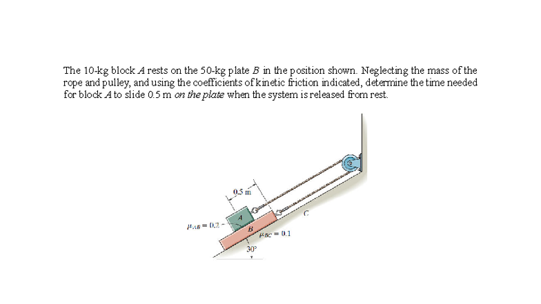 PA Problems #6 - Block A and B Dynamics Analysis - Studocu