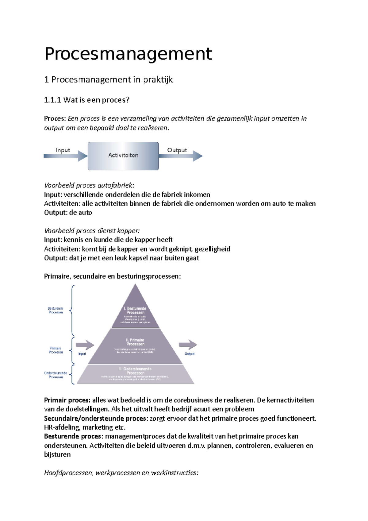 Procesmanagement in de Praktijk: Een Samenvatting van Kernconcepten ...