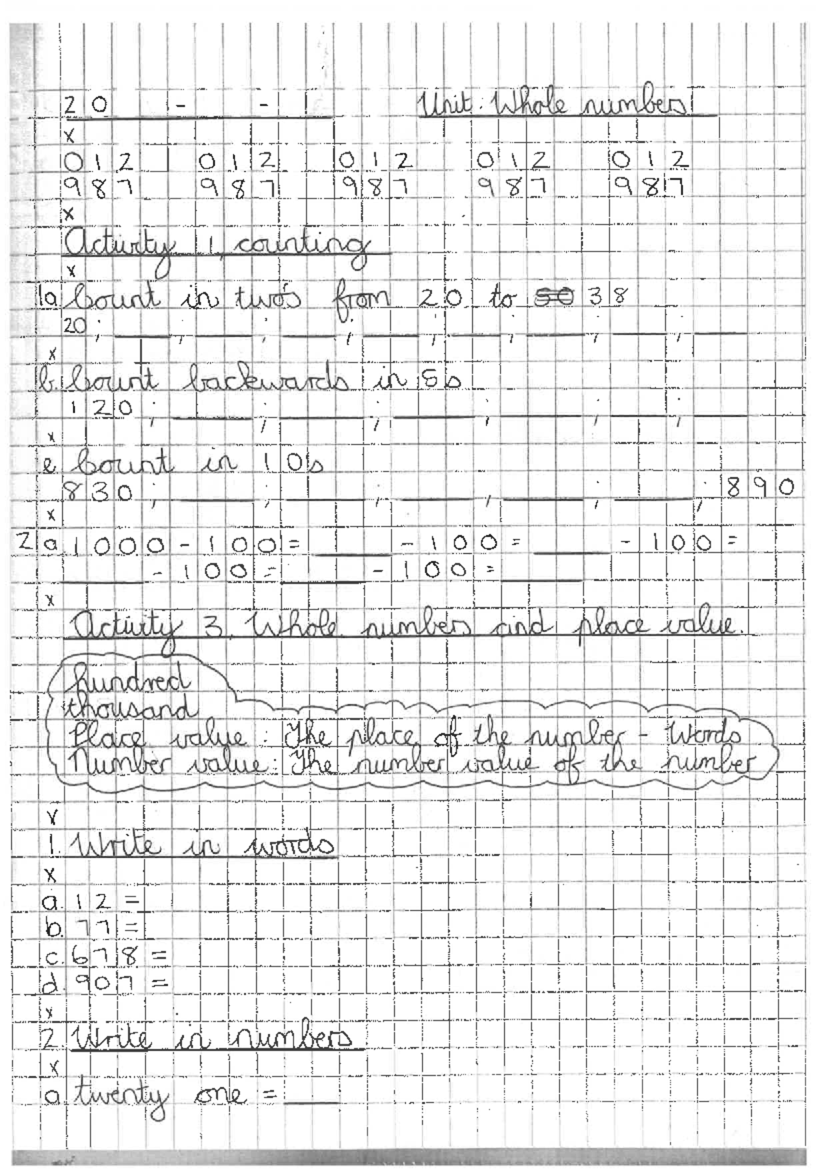 Green book - Lesson Plans for Grade 4 Mathematics - 20 Unit Whole ...