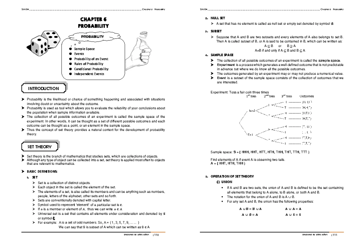 STA104 Chapter 6 - Understanding Probability and Set Theory Concepts ...