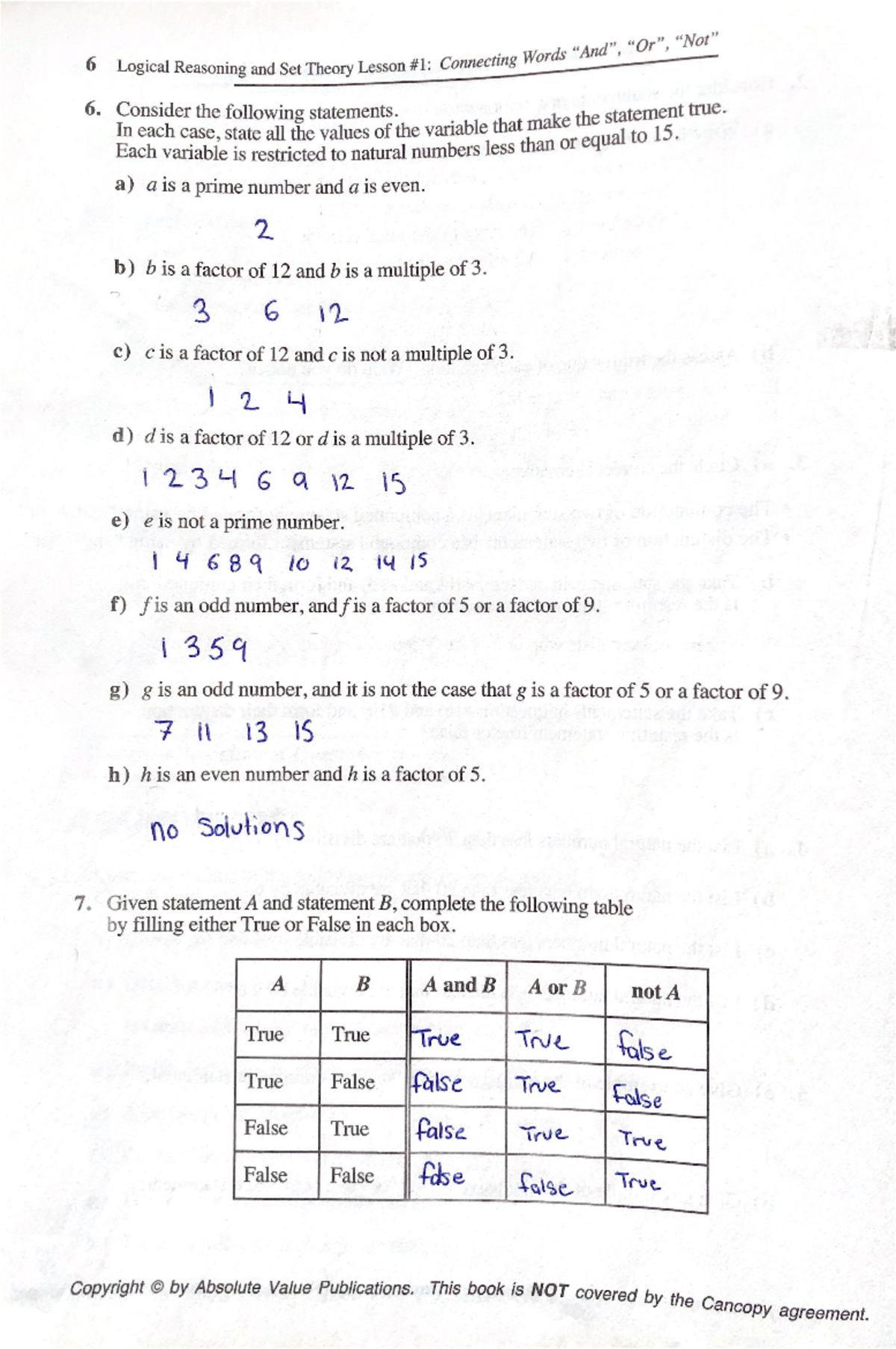 Unit 4: Logical Reasoning & Set Theory Homework Assignment - Studocu