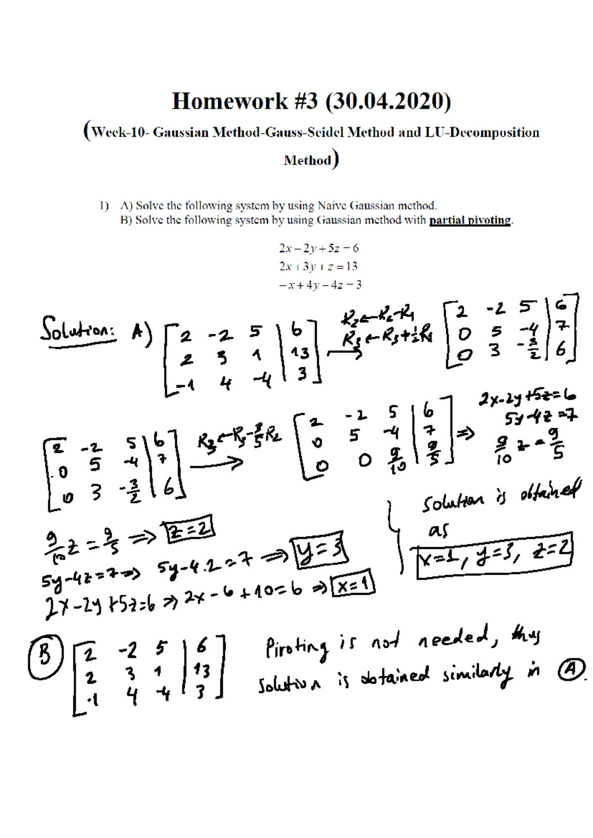 Solved-exercises-3 - solved example - Numerical Analysis - Studocu