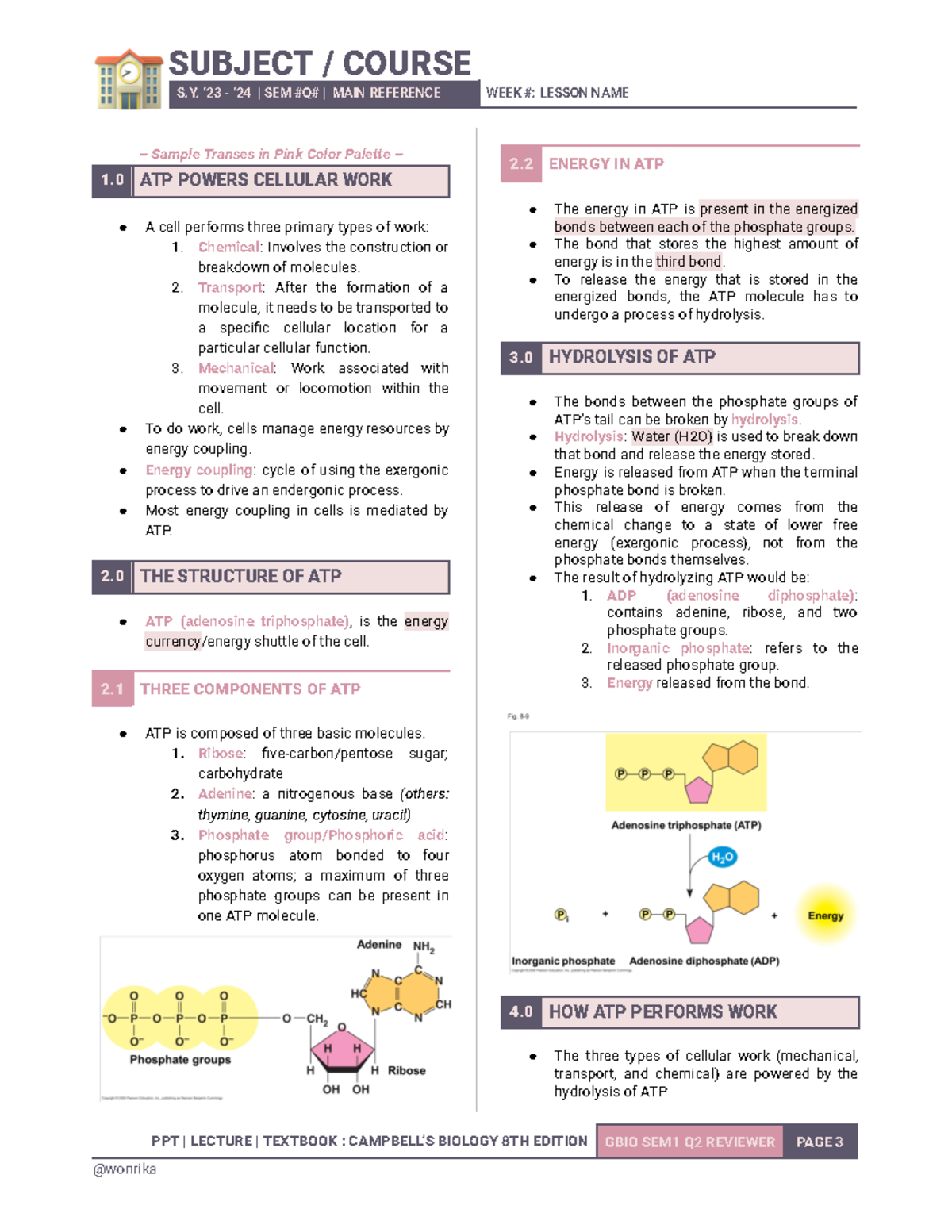 Test - Yuh - SUBJECT / COURSE S. ‘23 - ‘24 | SEM #Q# | MAIN REFERENCE ...
