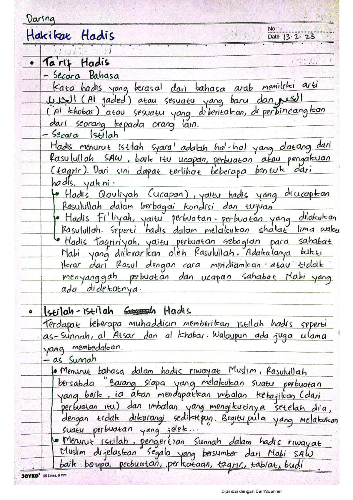 Hakikat Hadis dalam Ulumul Hadis: Analisis dan Pembelajaran - Studocu