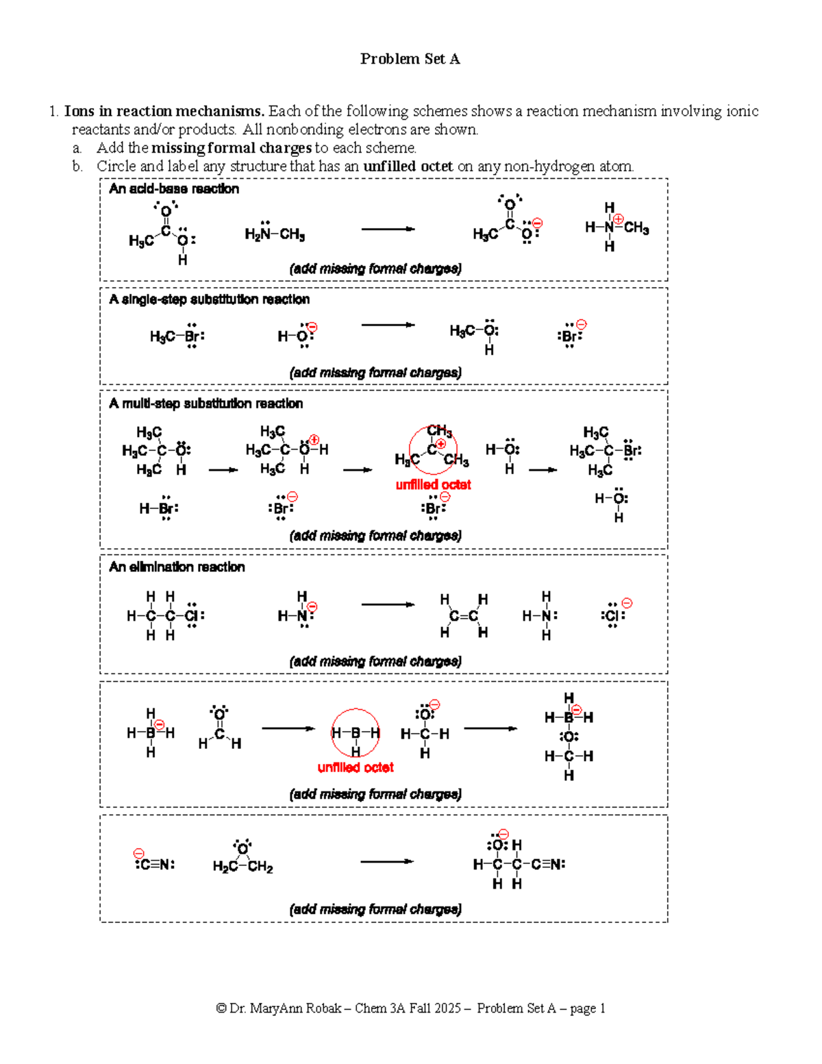 Chem 3A Fall 2025 Problem Set A Key: Ionic Reactions & Structures - Studocu