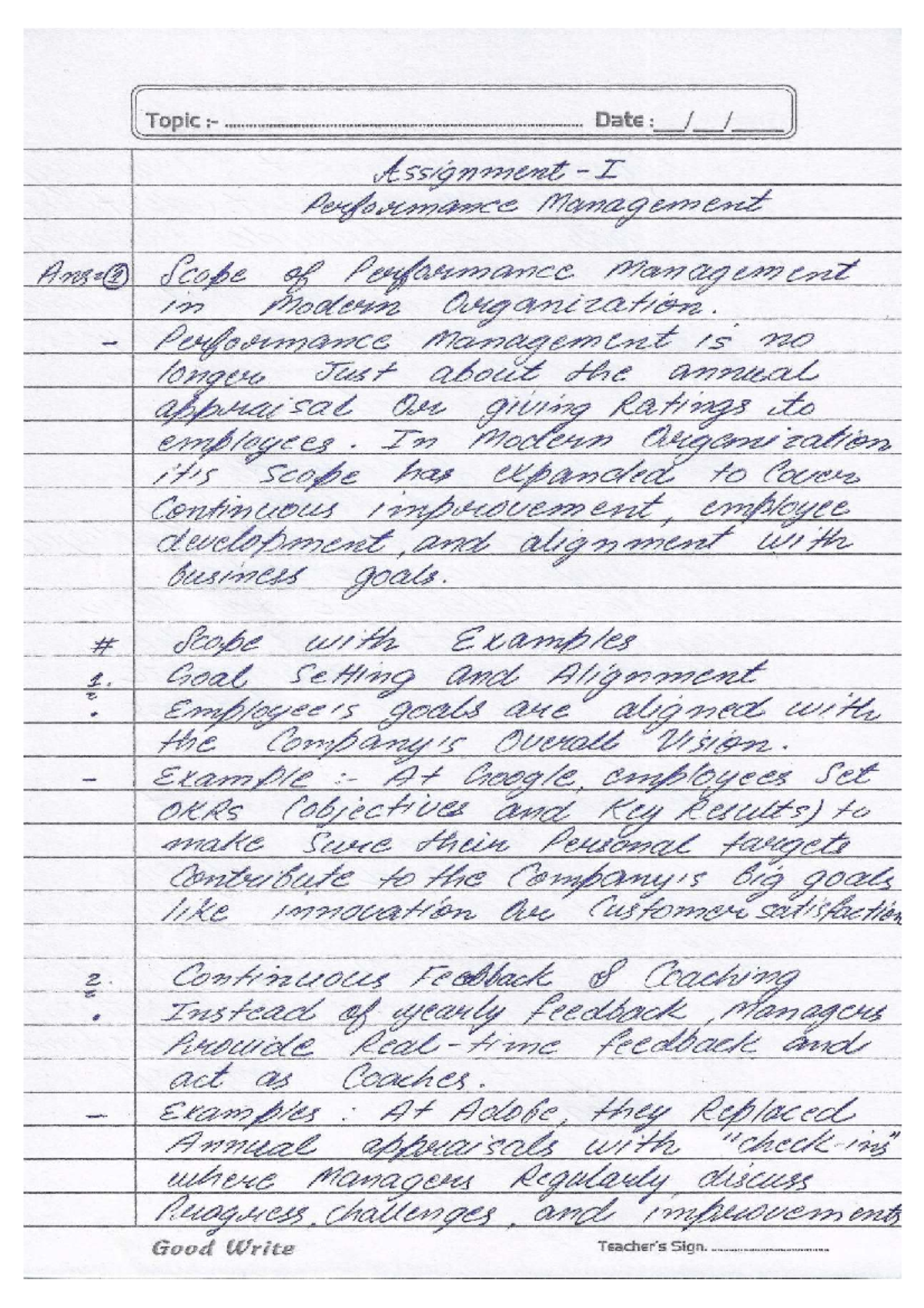Performance Management Assignment 1: Scope & Key Skills in Modern ...