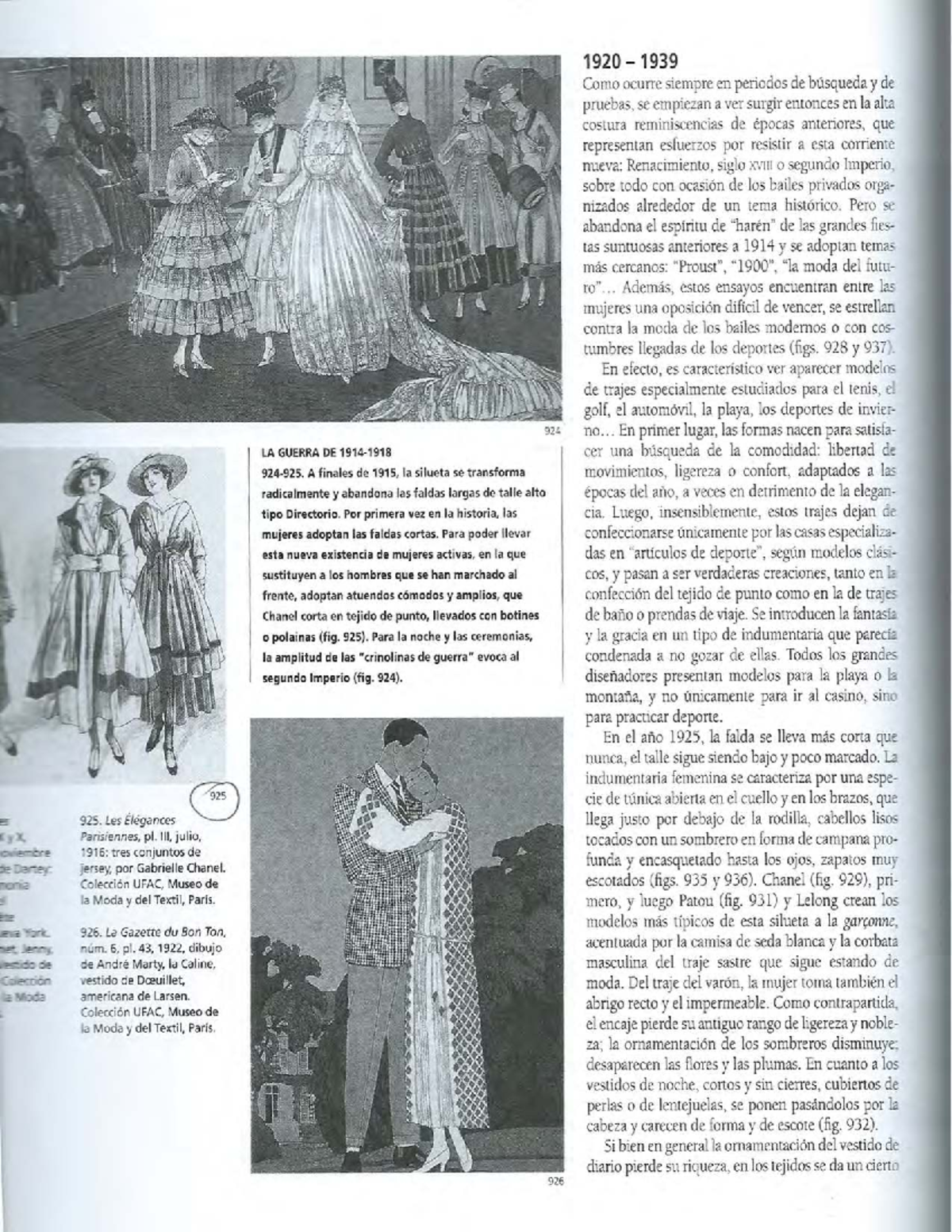 Modas de 1920 a 1947: Evolución de la Alta Costura en París - Studocu