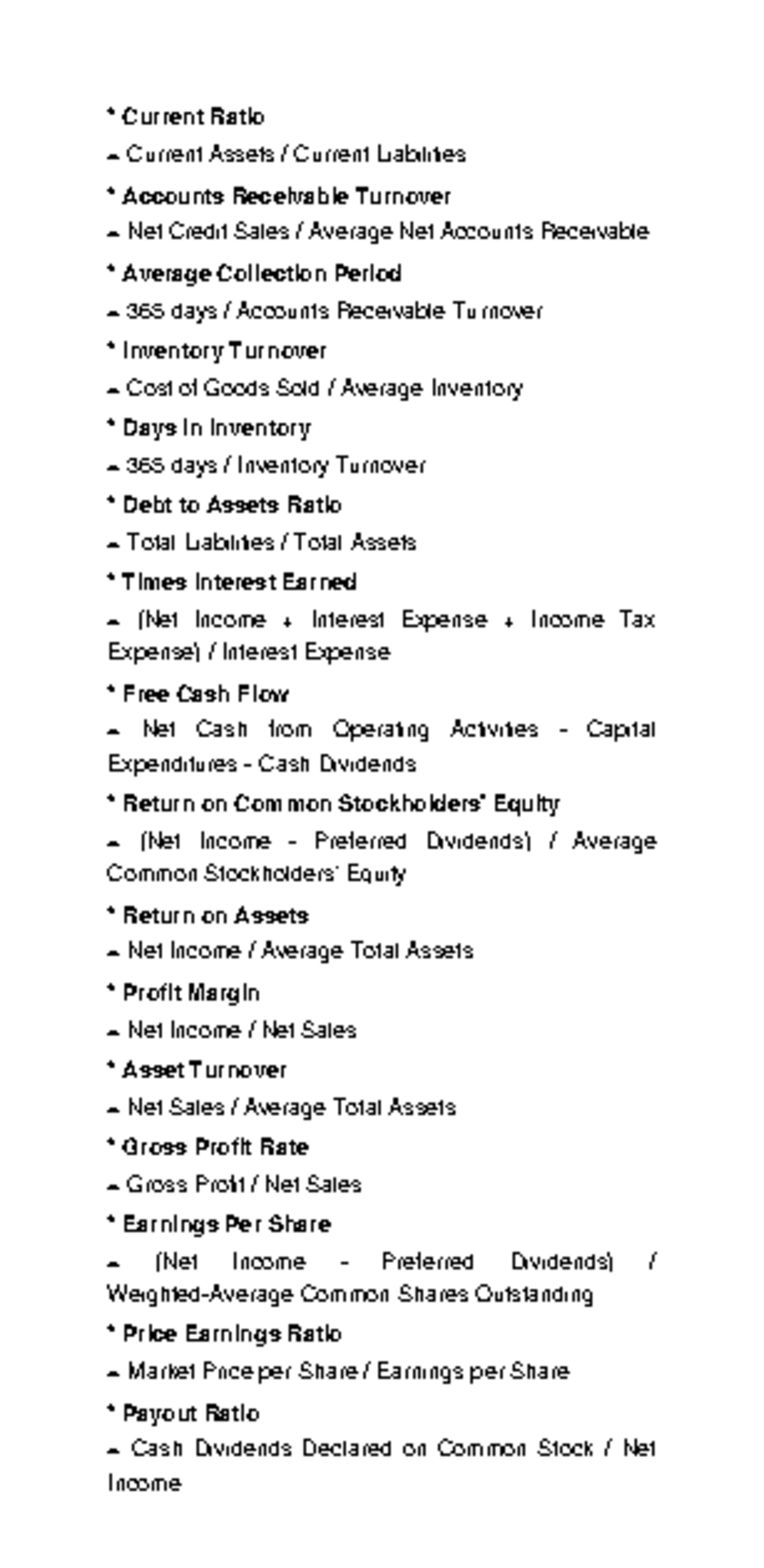 Financial Ratios Overview: Key Metrics for Analysis - Studocu