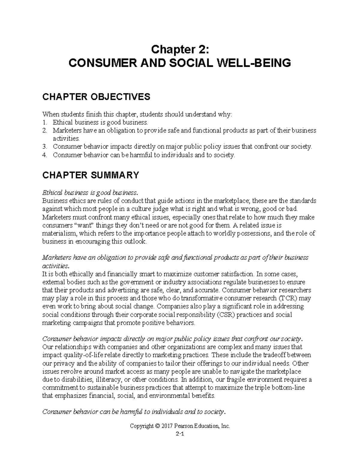 Chapter 2: Consumer Behavior and Social Responsibility (CB12) - Studocu