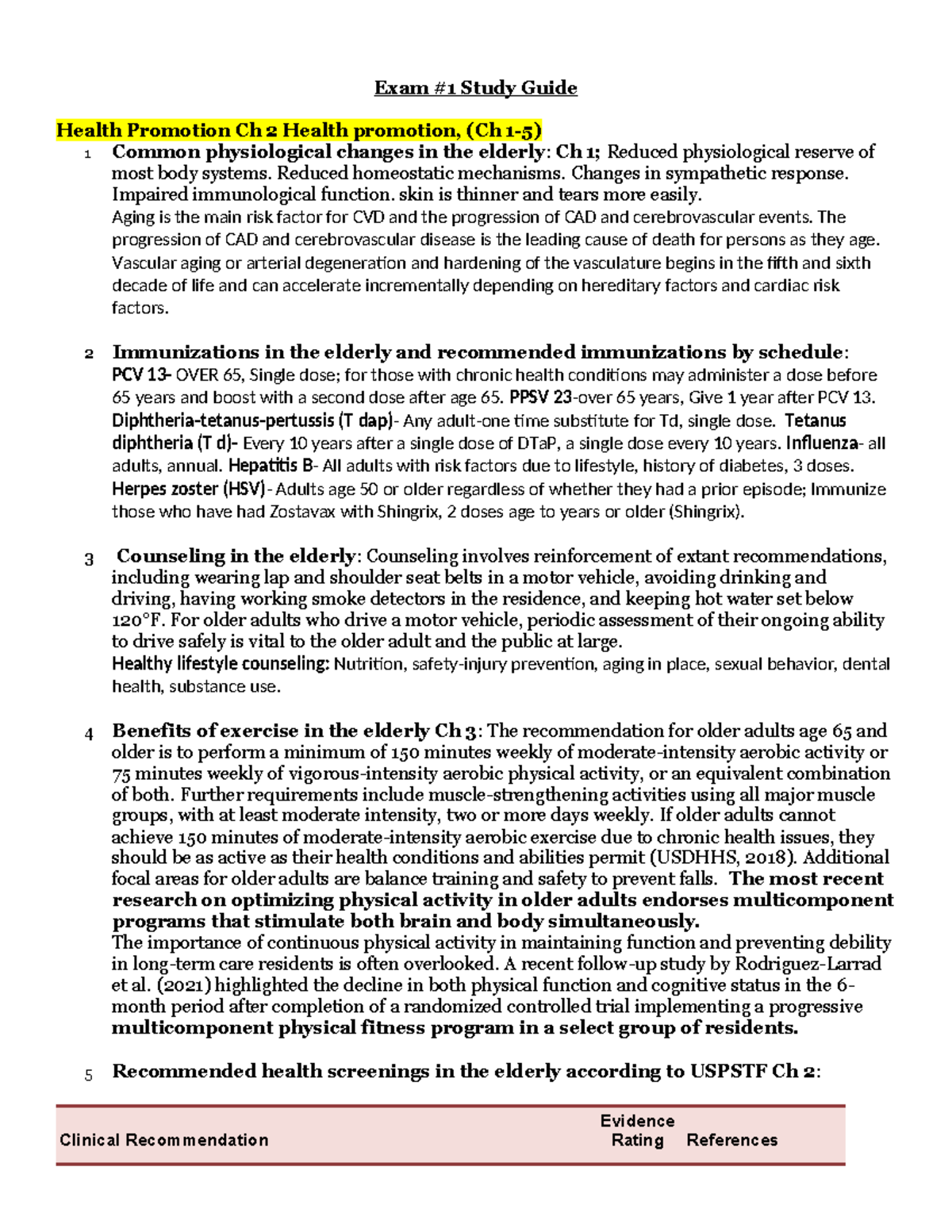 Exam 1 Study Guide for Health Promotion (6228) - Studocu