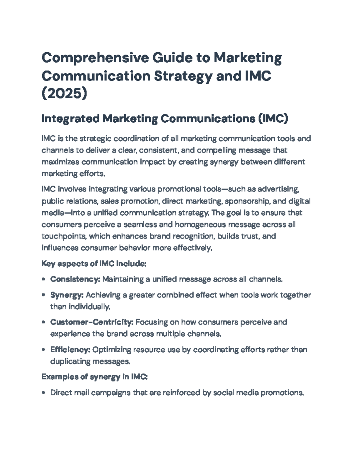 Comprehensive Guide to IMC Strategies for Marketing Success (2025 ...