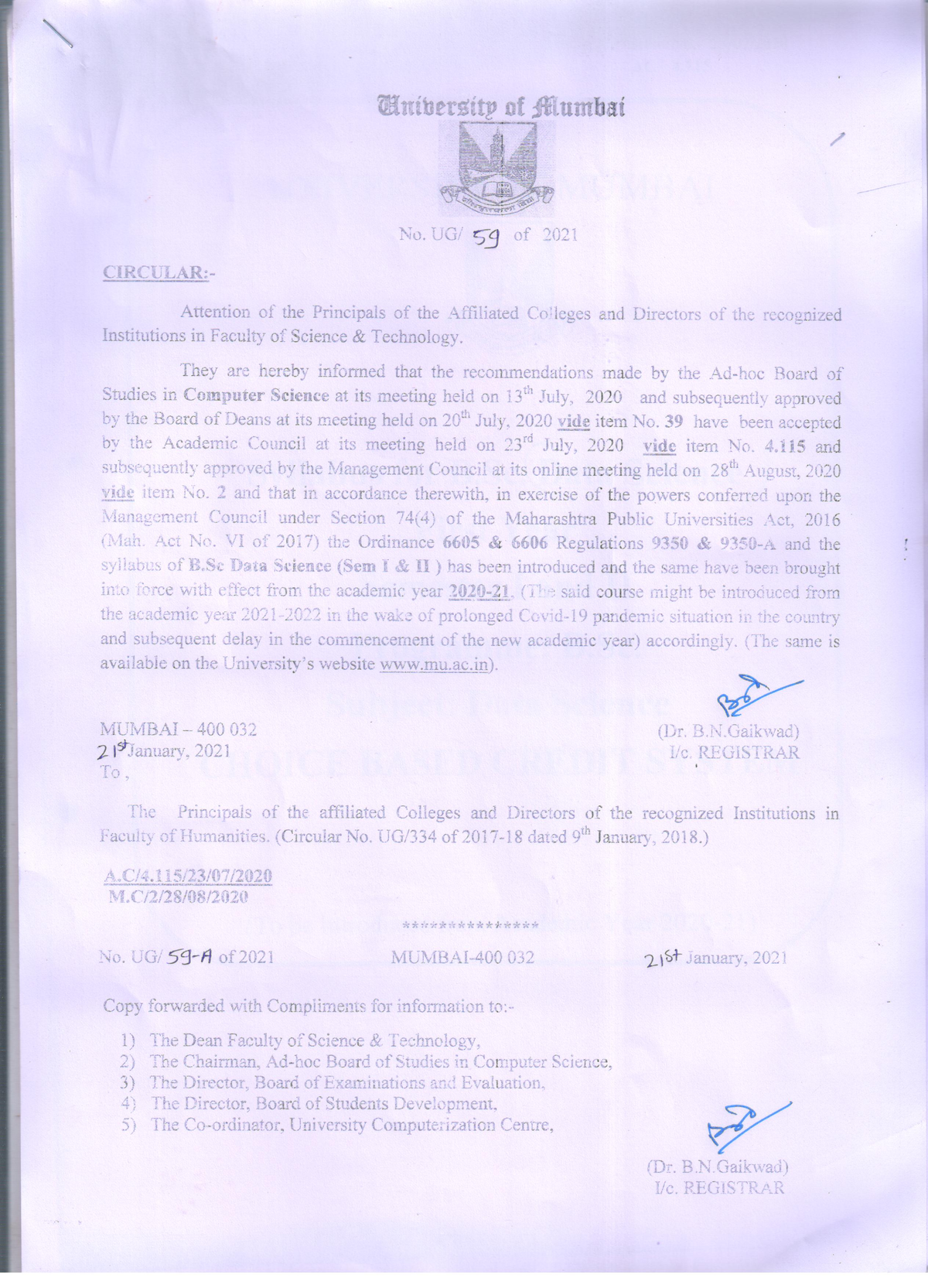 MU Fybsc DS Syllabus for B.Sc. in Data Science (Semesters I & II) - Studocu