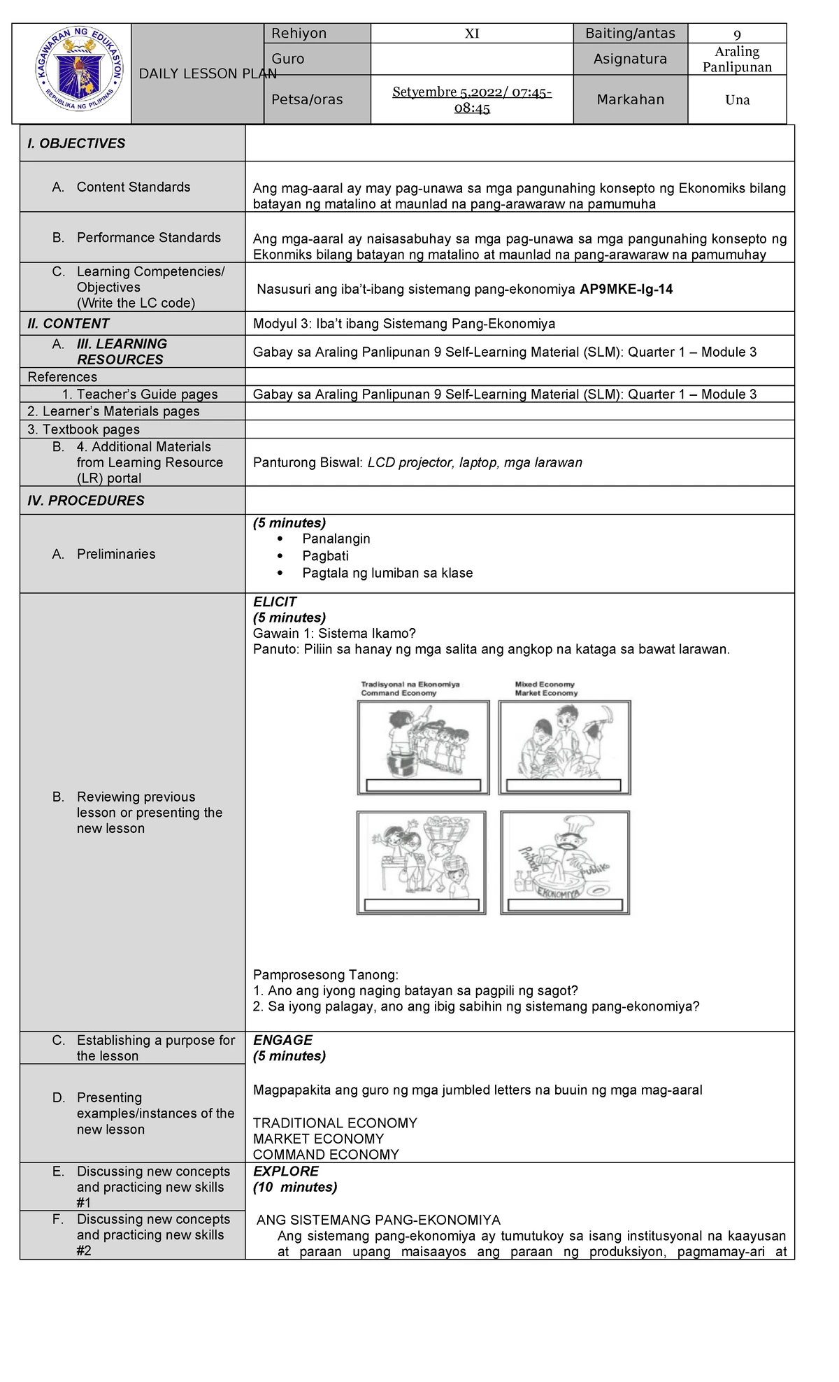 Mathematics FEB24-DAY4 - Lesson Plan In Mathematics 1 I: At the end of ...