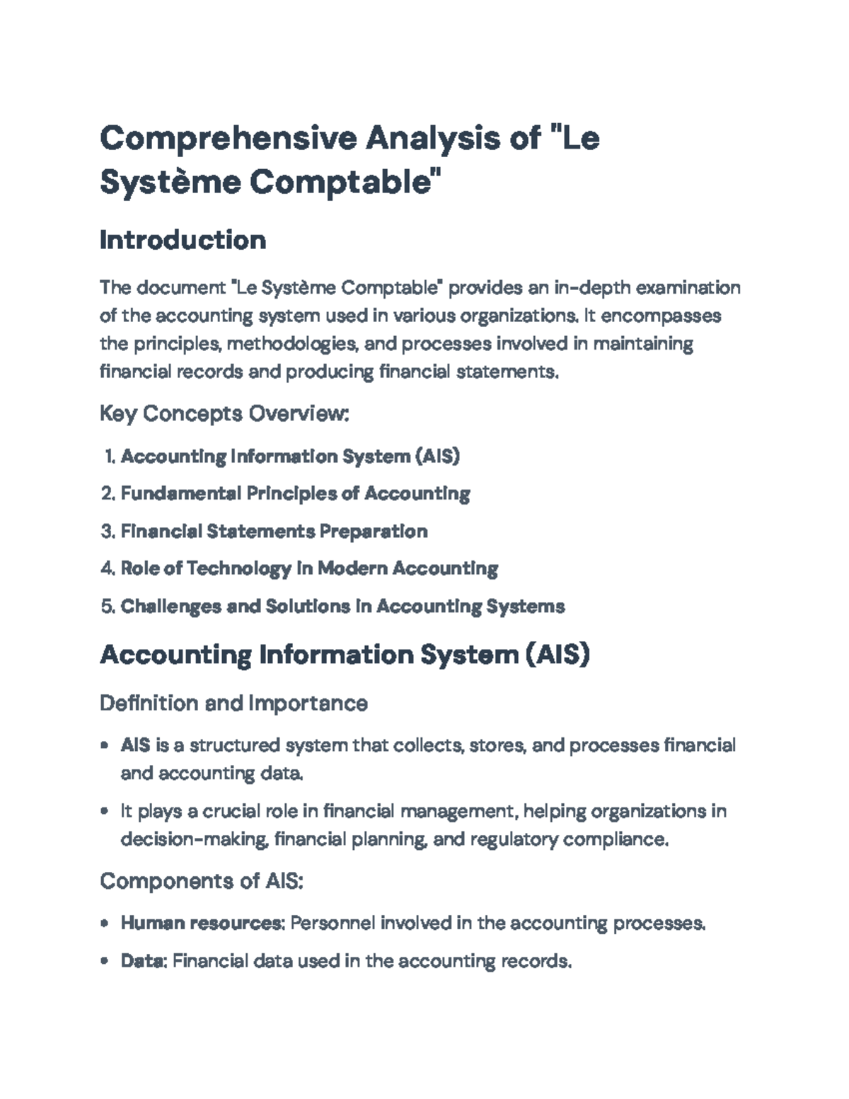 Comprehensive Overview of Accounting Systems: AIS, Principles & Tech ...
