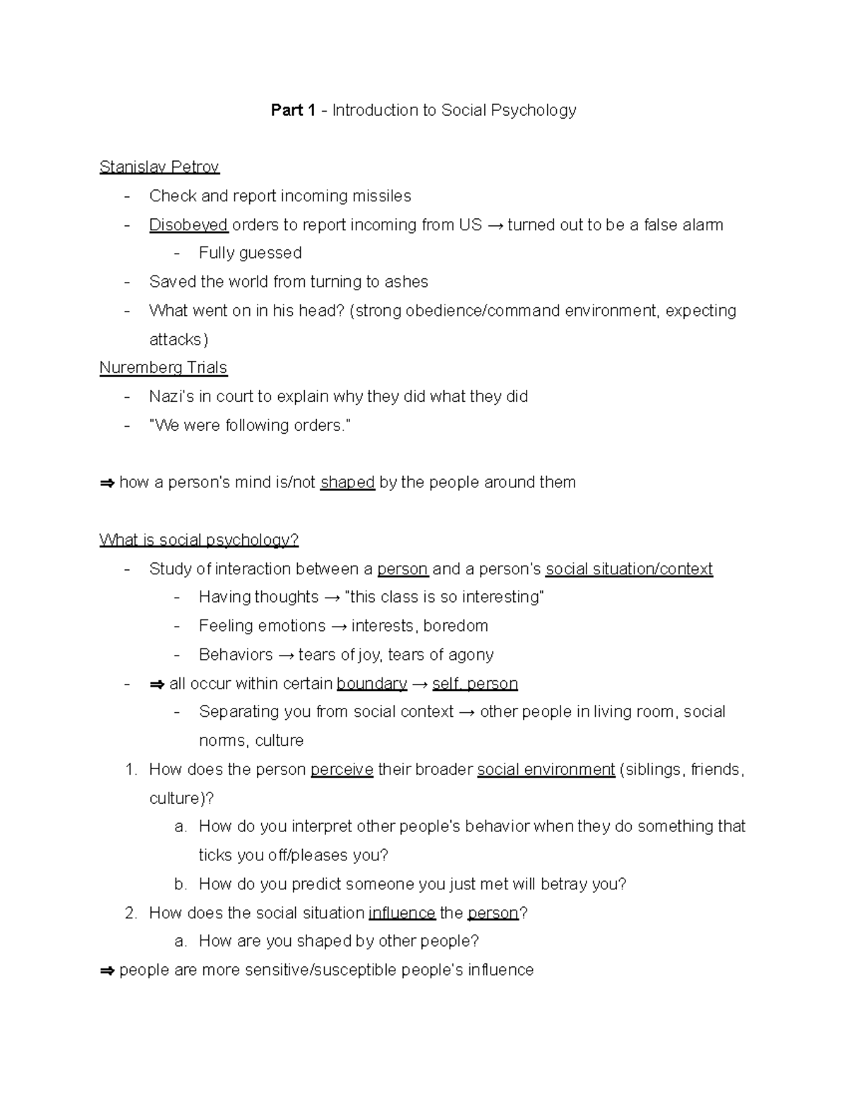 PSYB10 - Intro to Social Psychology: Understanding Emotions & Behavior ...