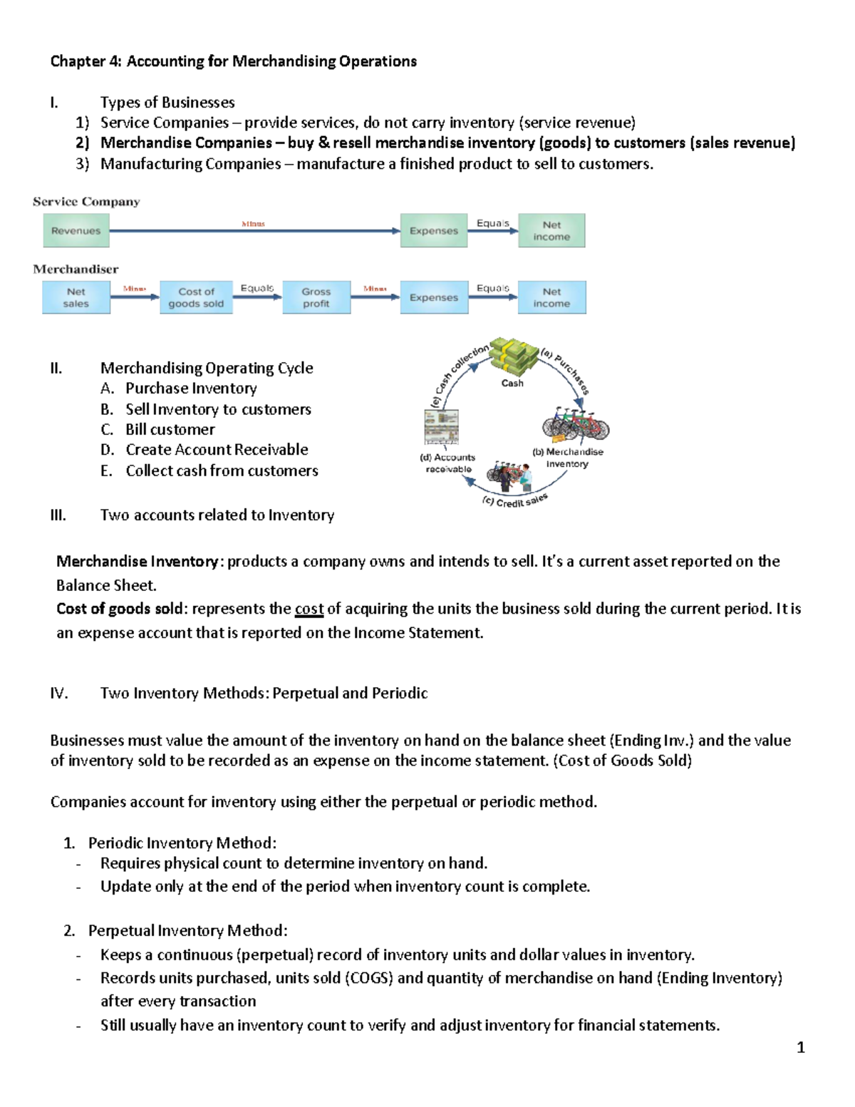 Chapter 4: Accounting for Merchandising Operations - Studocu