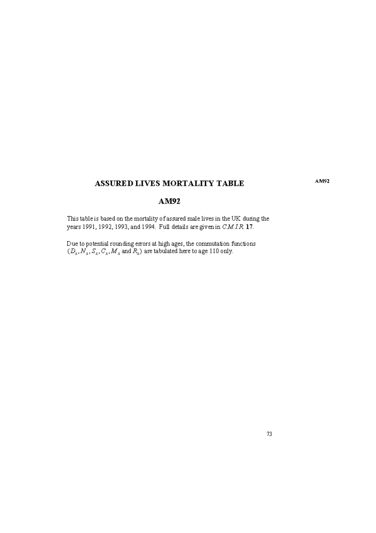 STAT3909 Life Contingencies II: Summary of Useful Formulas - Studocu