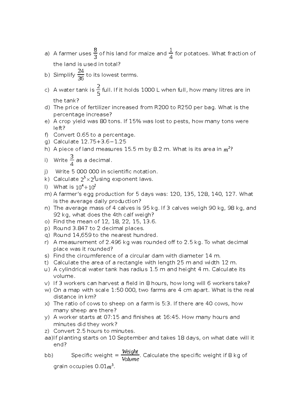 NAGC51110 - Comprehensive Math Problems and Solutions Guide - Studocu