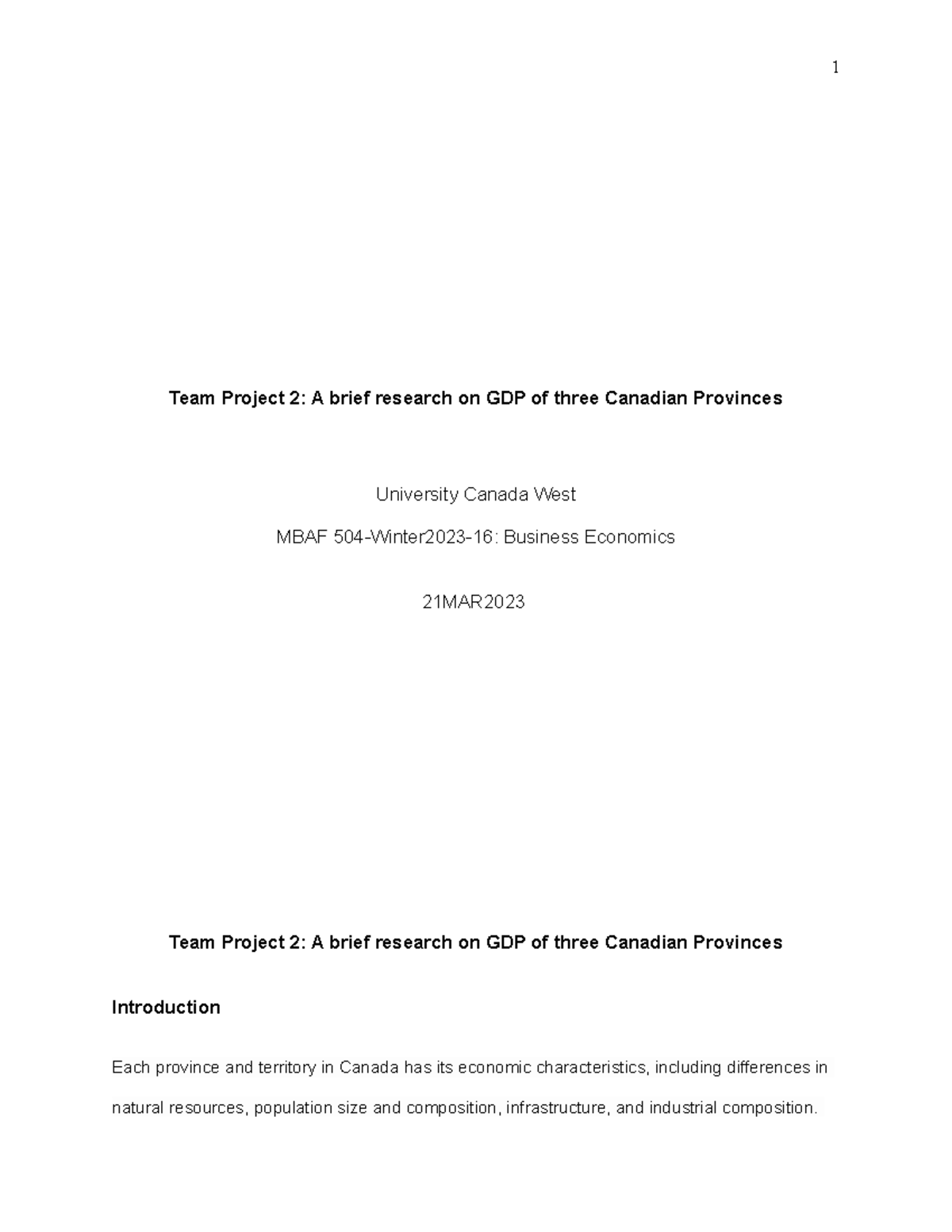 MBAF504-16-Team E Project 2 Final-21MAR2023-3 - submit - Team Project 2 ...