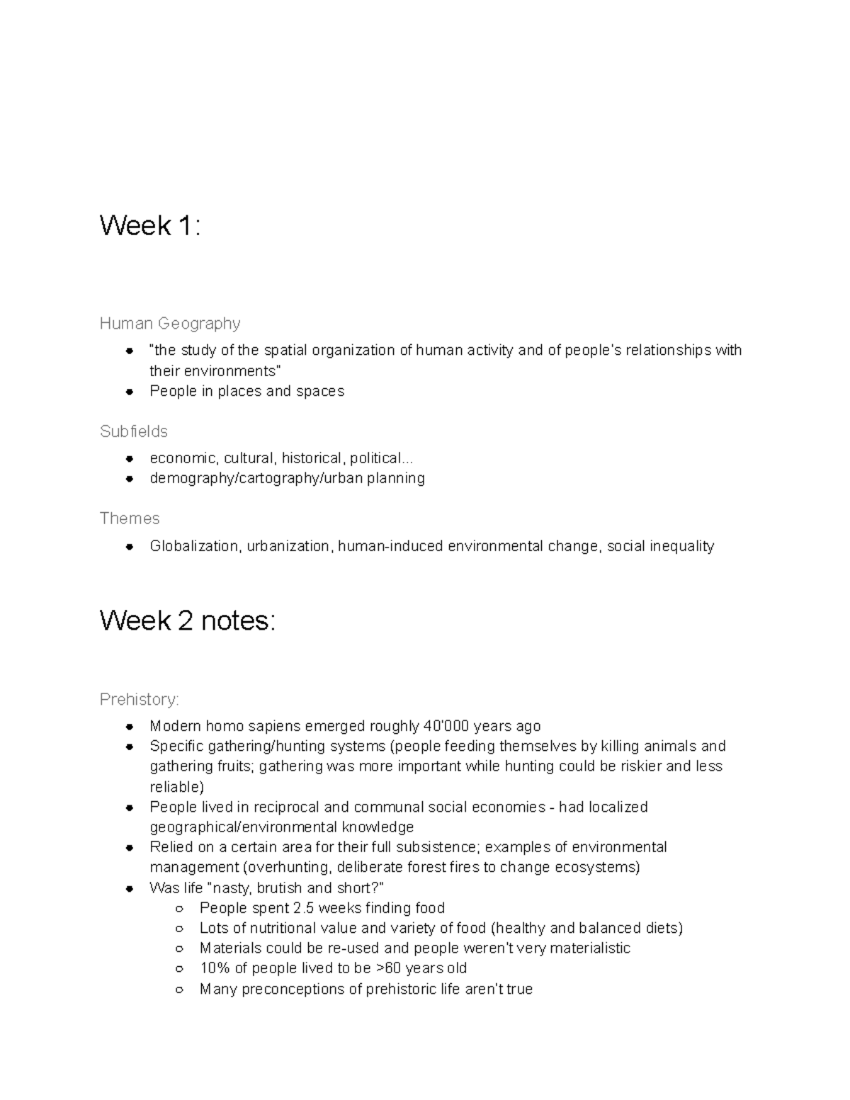 GEOG-1200: Comprehensive Study Notes on Human Geography and Population ...