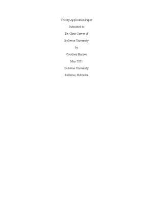 Theortical paper - 1 Theory Application Paper Introduction To ...