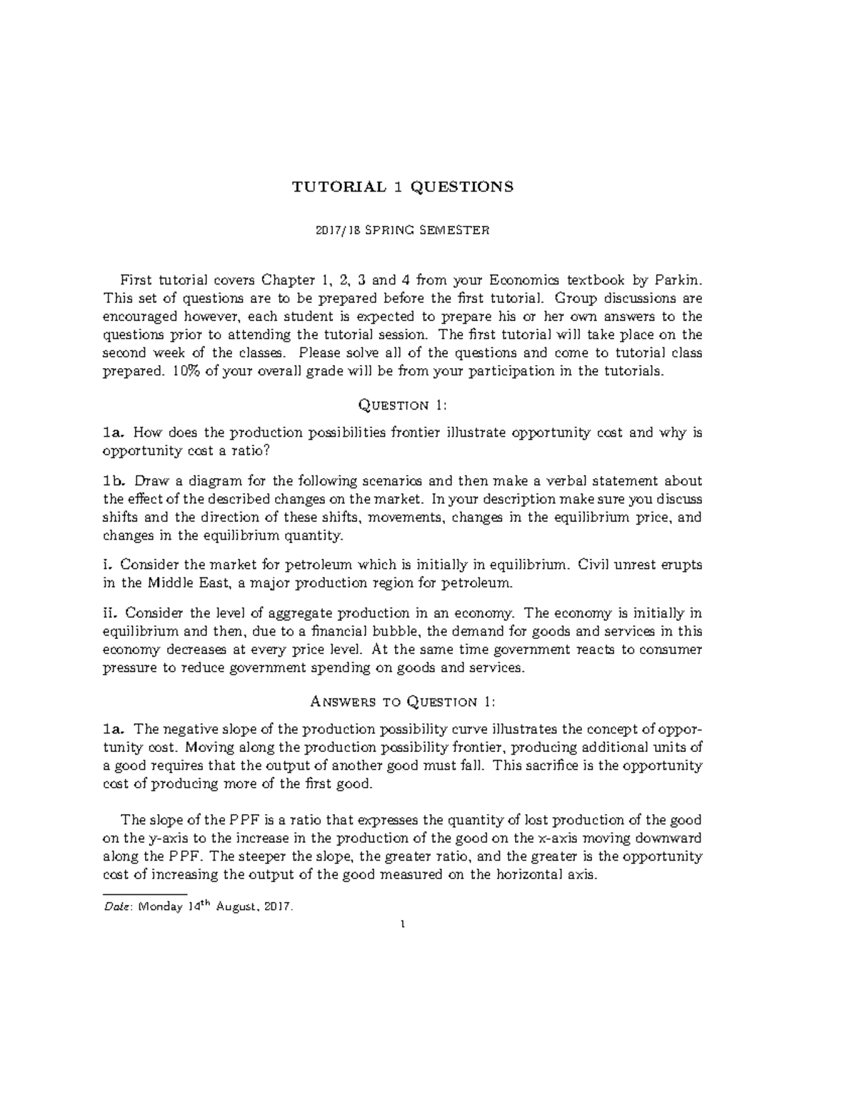 Tutorial 1 Spring 2017 2018 answers - TUTORIAL 1 QUESTIONS 2017/18 ...