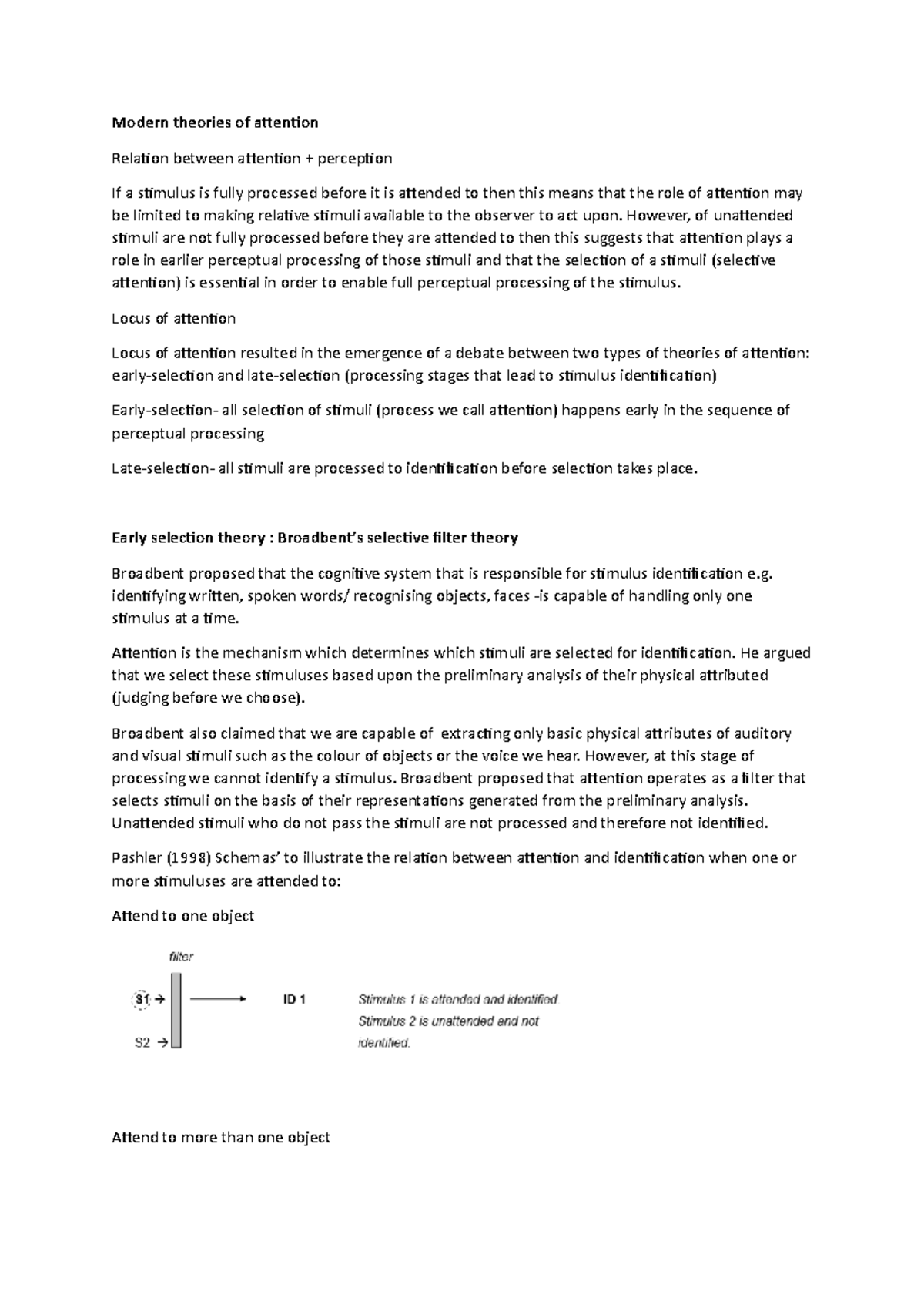 Lecture 3 - Theories of Attention and Perception Analysis - Studocu