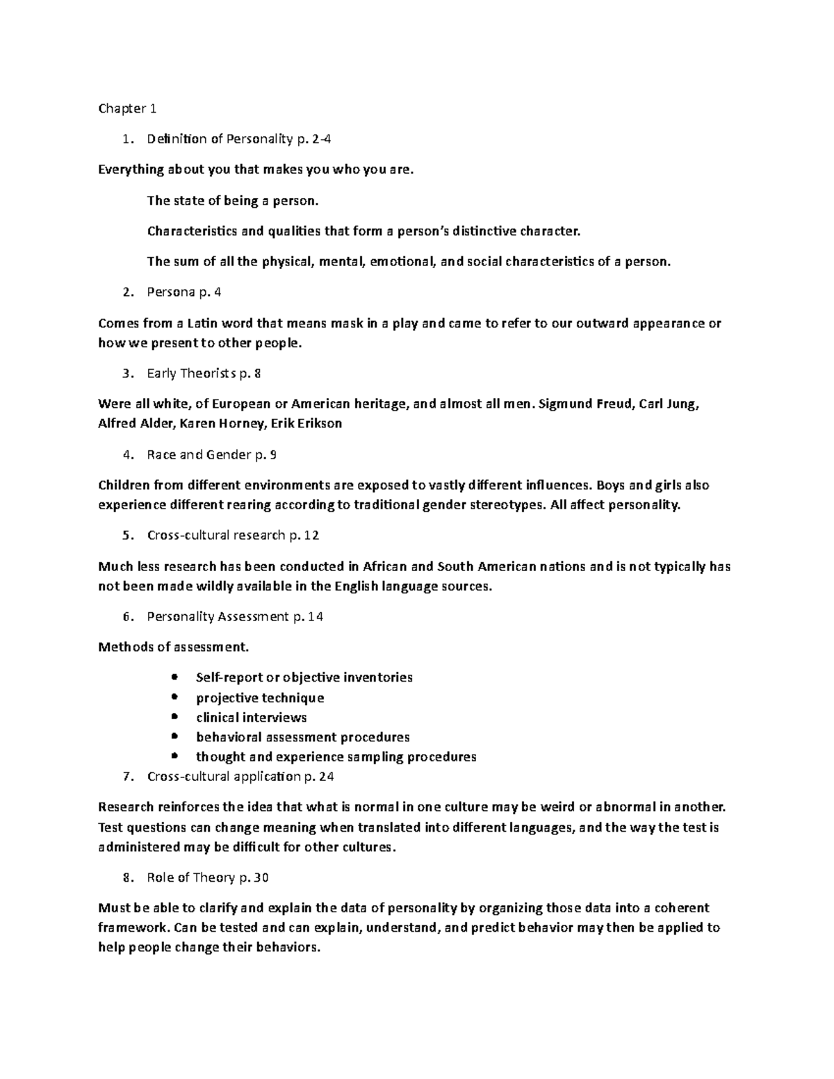 Midterm Review (PSY101): Concise Q&A for Chapters 1-6 & Study Guide ...