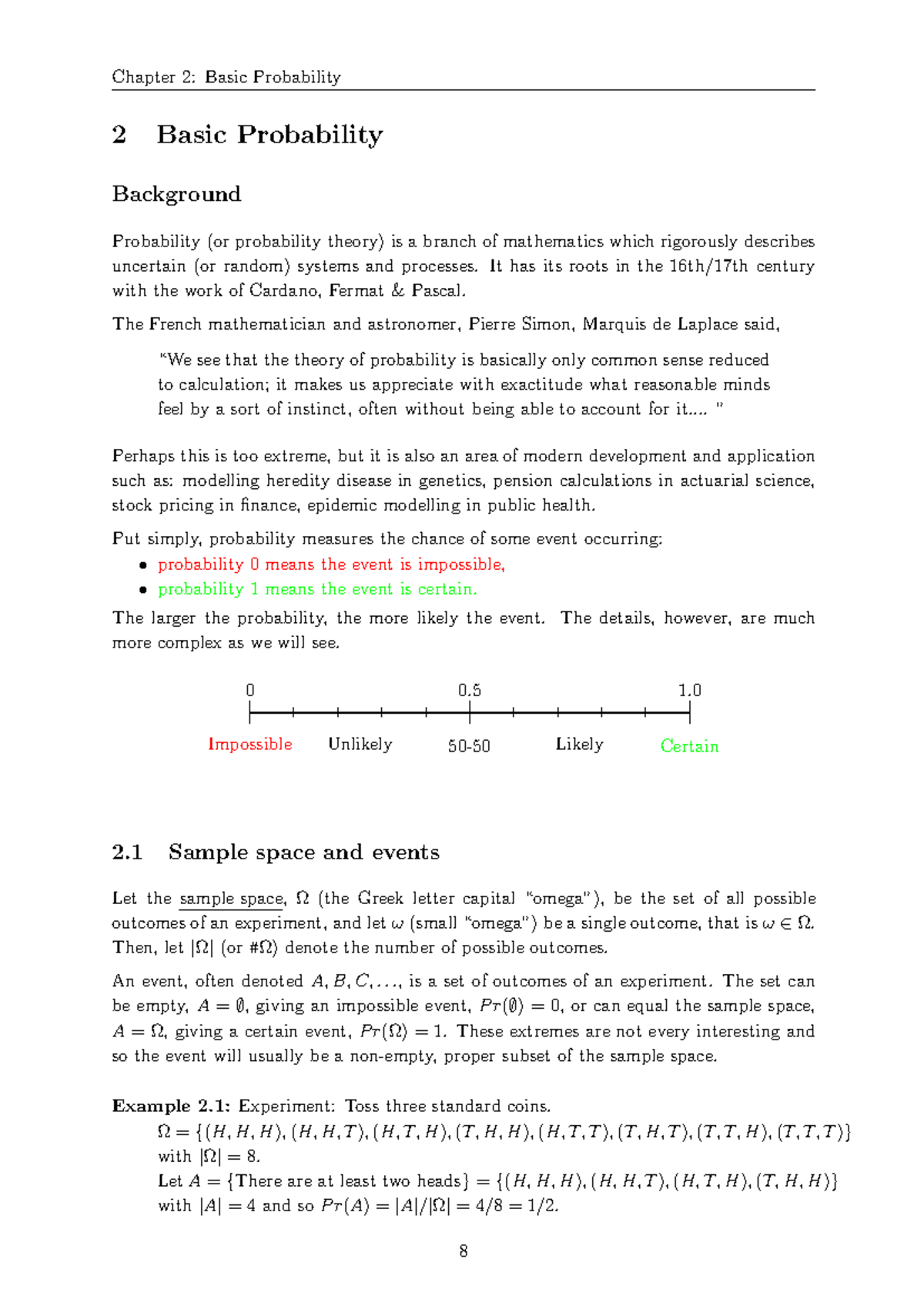 Chapter 2 Notes PROBABILITY AND STATISTIC - 2 Basic Probability ...