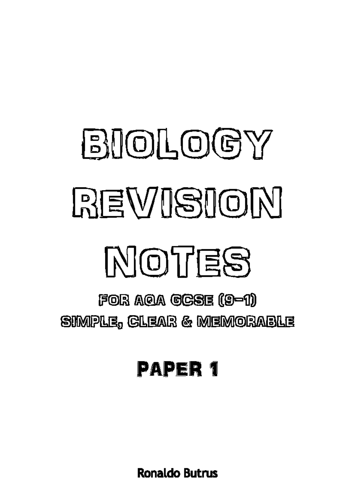 AQA GCSE Biology (8462) Revision Notes - Higher Tier Overview - Studocu