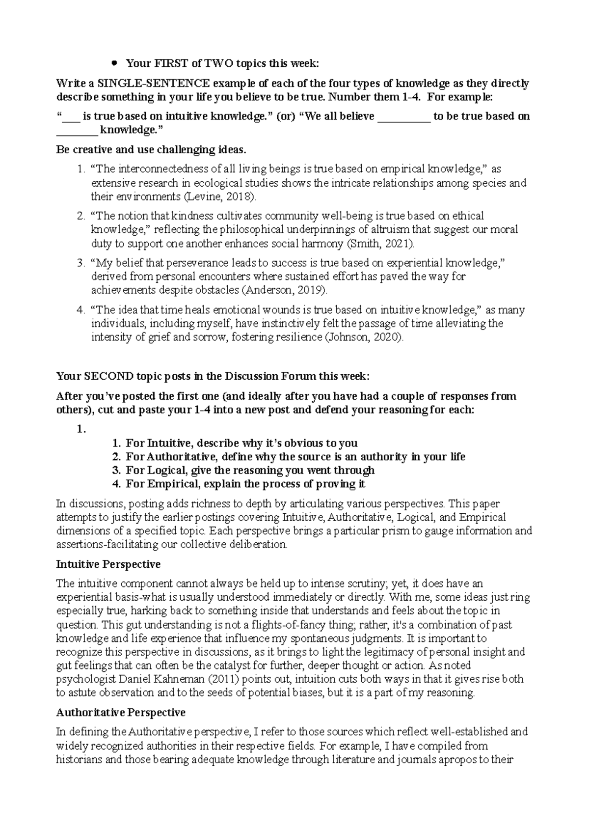 Phil 1402 Unit 6 Discussion Forum - Your FIRST of TWO topics this week ...