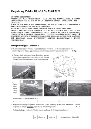 Test 3 a b - wielki test z działu trzeciego - JP V/3A Język polski