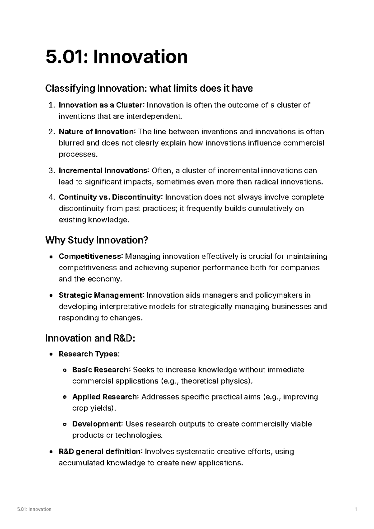 5.01: Innovation - Understanding Innovation Clusters and Their Impact ...
