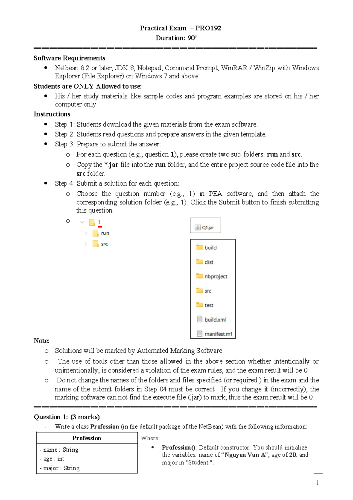 Practical Exam Guidelines - Workshop 6 - PRO - Studocu
