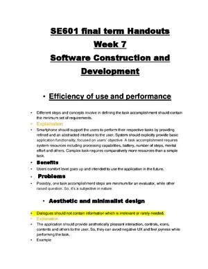 SE601 Software Construction Assignment 2 Guidelines - Spring 2025 - Studocu