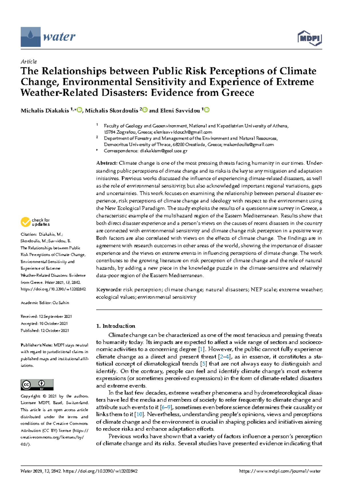 The Relationships between Public Risk Perceptions of Climate Change and ...