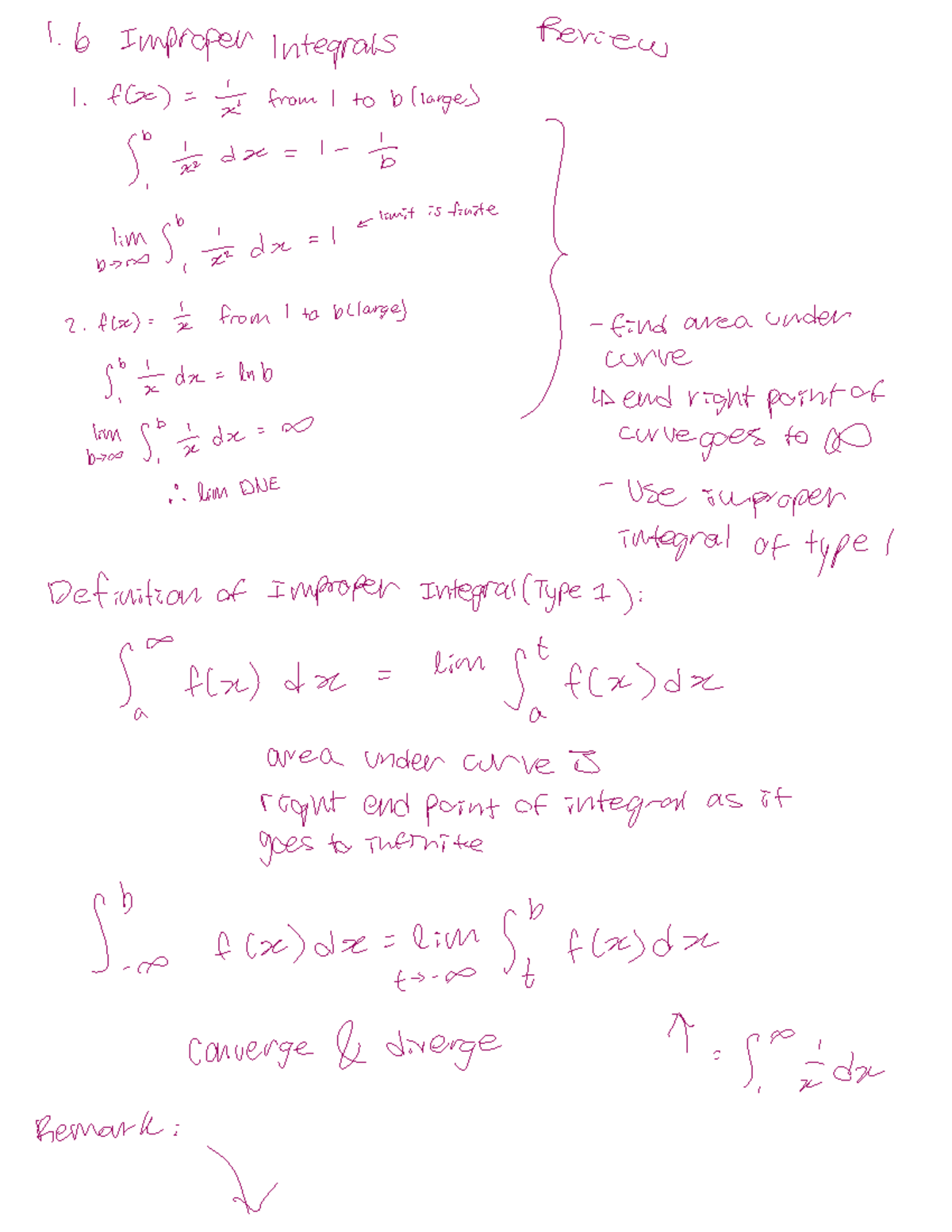 Lecture Notes 6: Improper Integrals & Differential Equations - Studocu