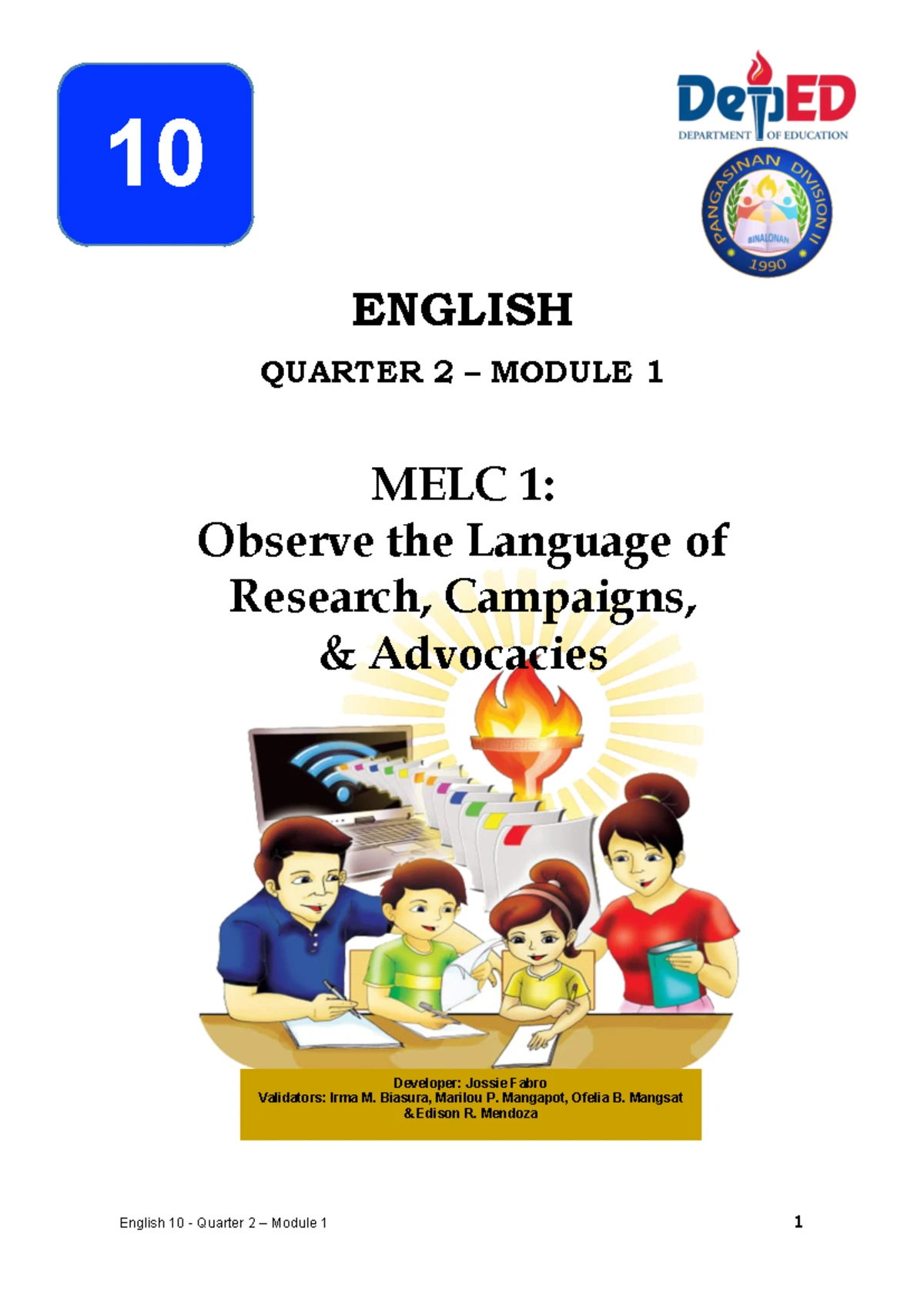 G10 - Q2 - Module 2: Understanding Conjunctions in Argumentative Texts ...