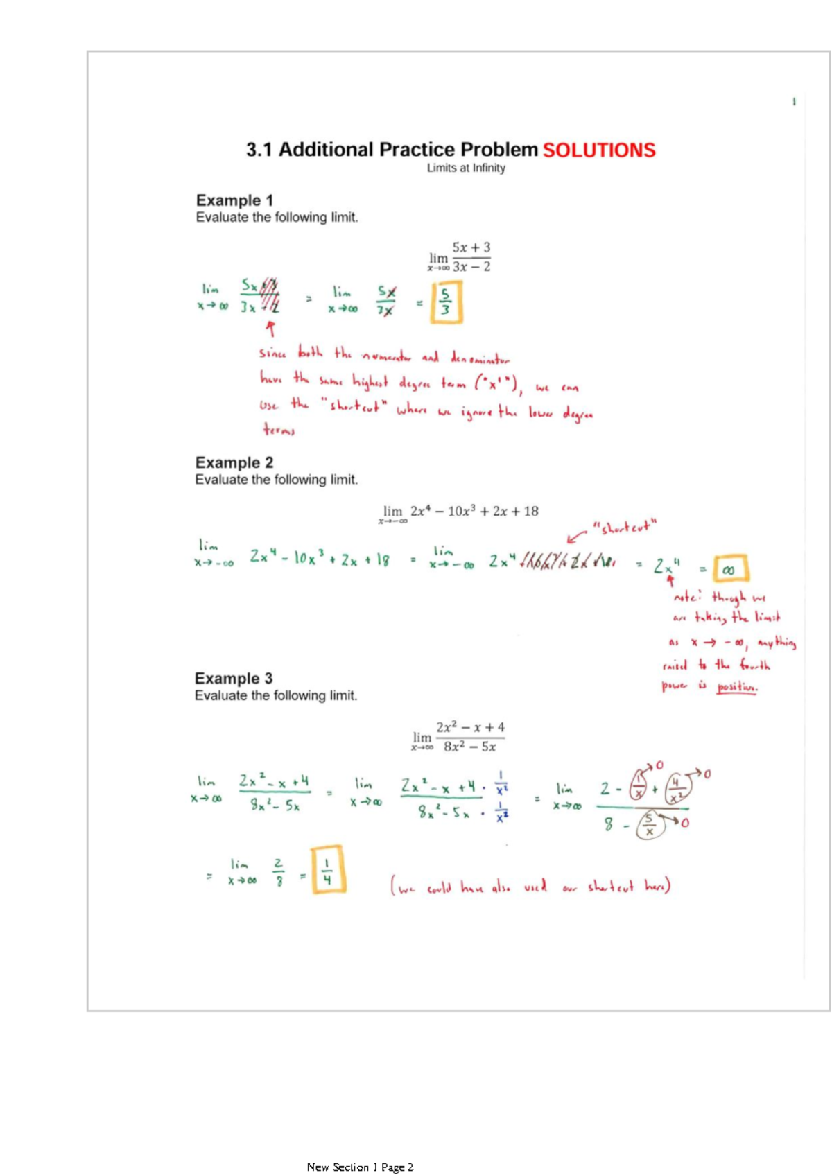 3.1 Additional Practice Problems Solutions - MATH 100 - Studocu
