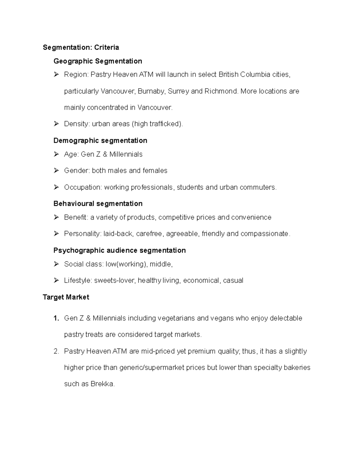 Segmentation, Differentation, Positioning - Script - Segmentation ...