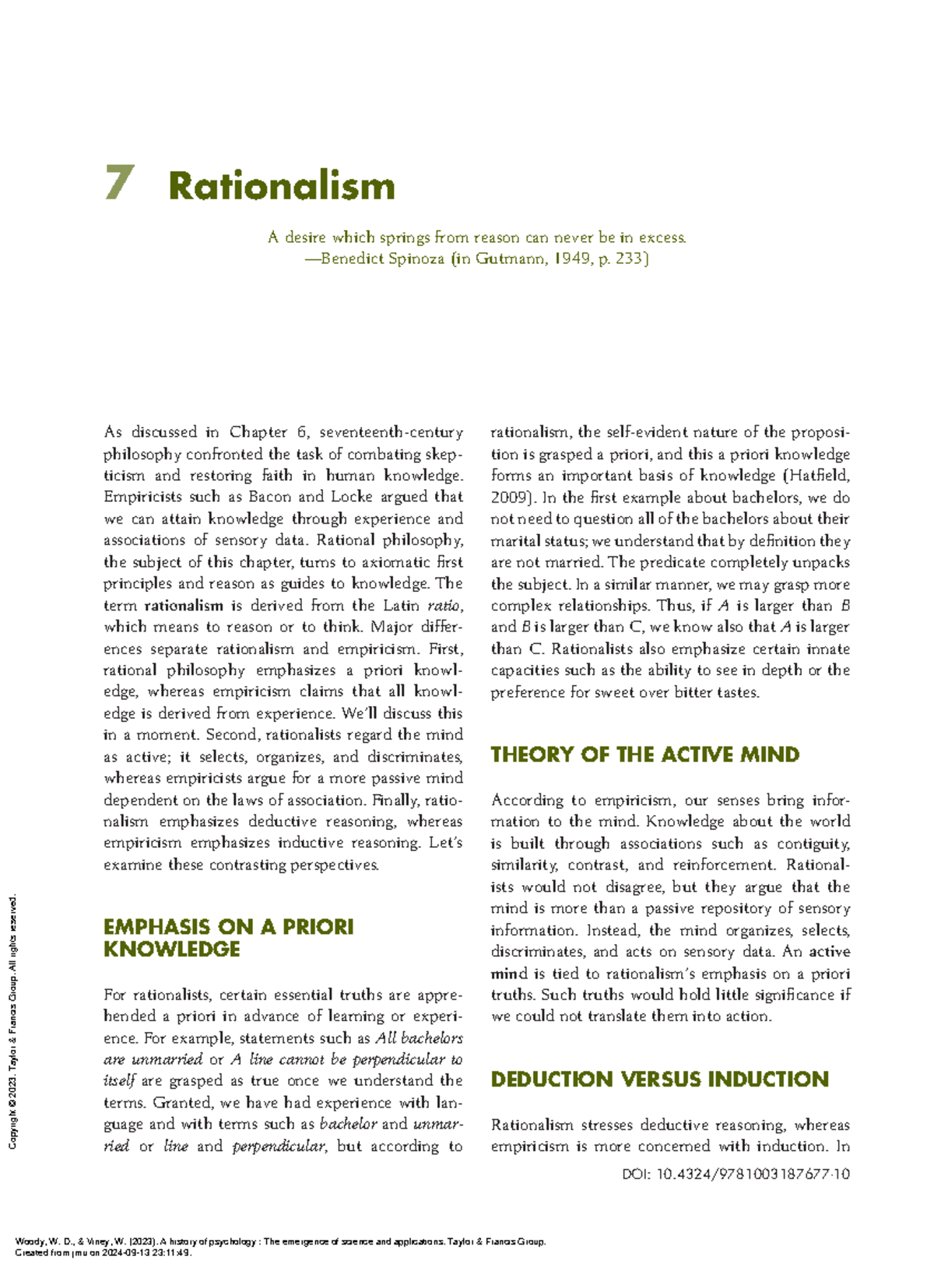 Rationalism in Psychology: Key Concepts from Leibniz to Kant (PSY 101 ...