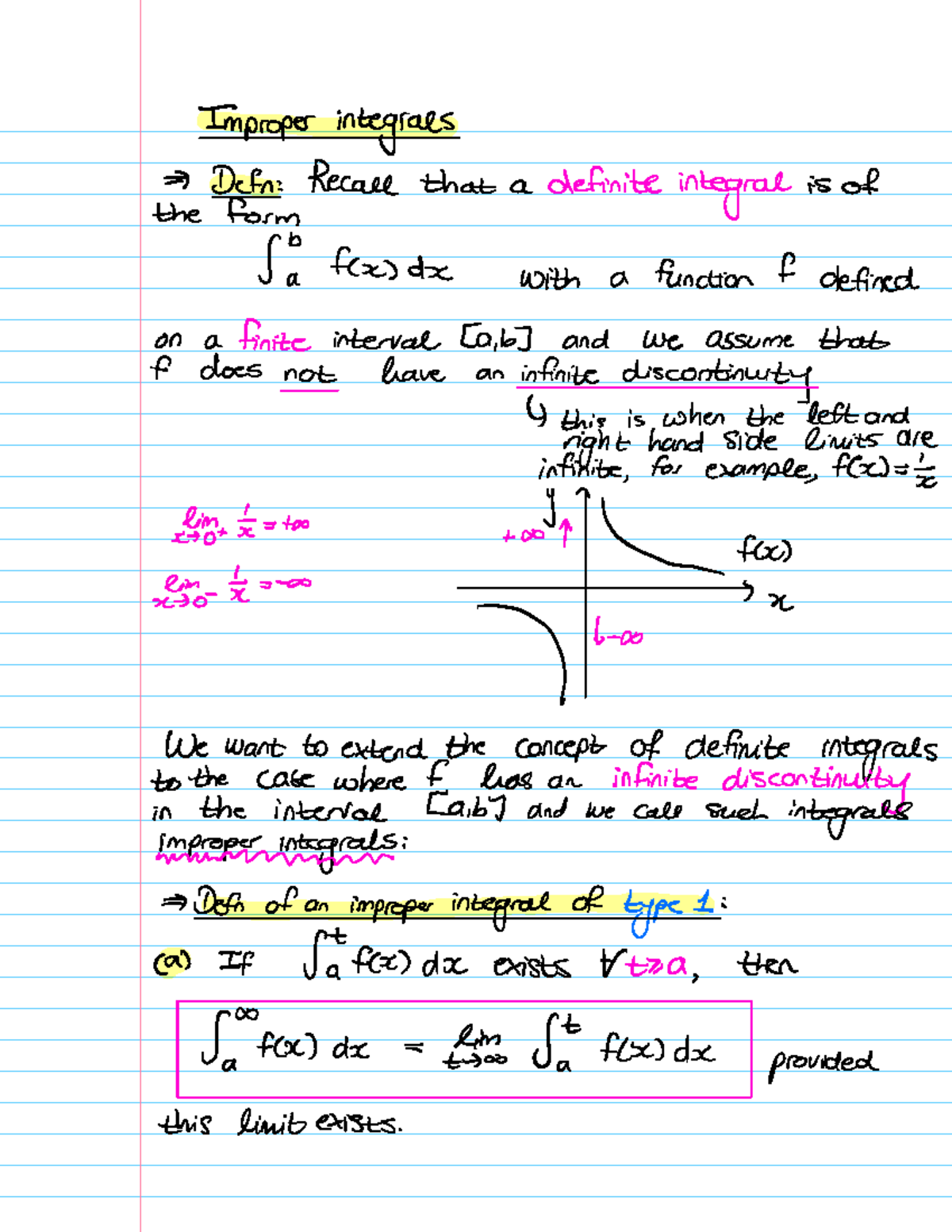 Improper Integrals: Definitions, Convergence, and Divergence Explained ...