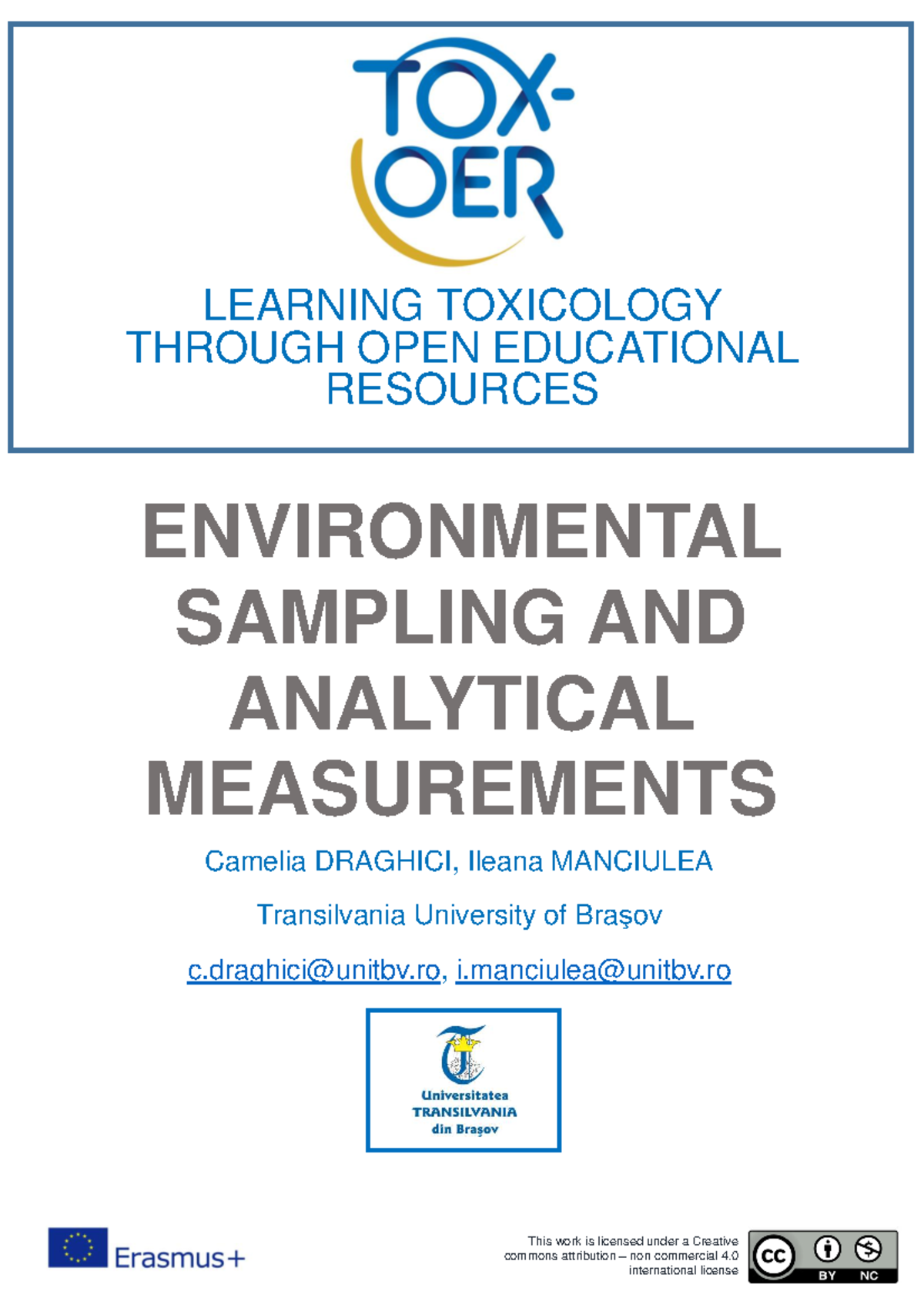 T6.3 U2: Environmental Sampling & Analytical Measurements in Toxicology ...