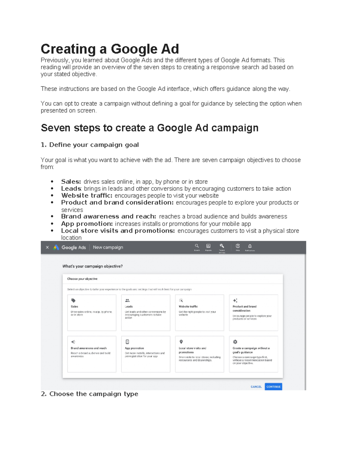 Creating a Google Ad: 7 Steps to Build a Responsive Search Ad - Studocu