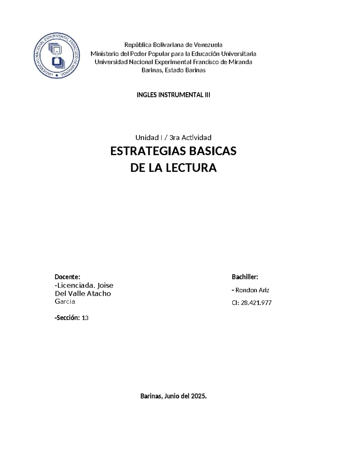 INGLES INSTRUMENTAL Tarea 3: Estrategias de Lectura sobre la Gripe ...