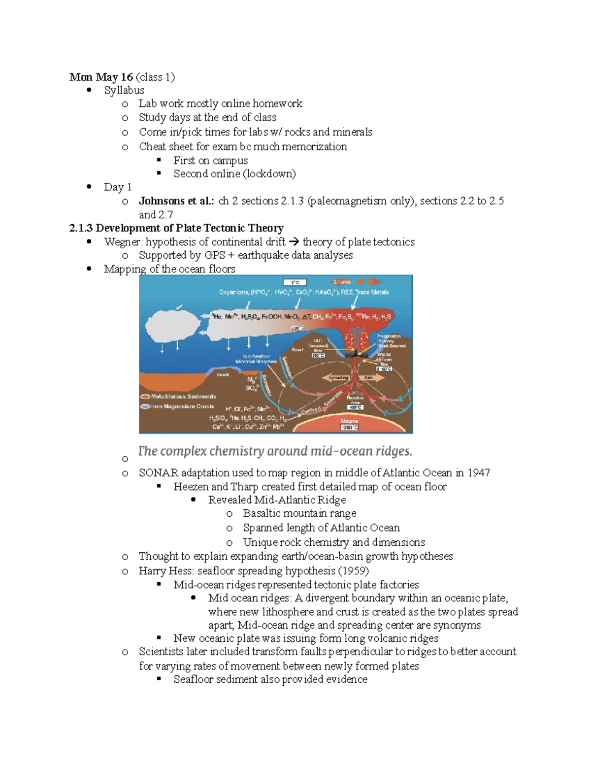 Geology 101 - Lecture Notes: Earth's Structure & Minerals Overview ...